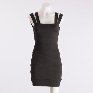H&M Black Bodycon Bandage Mini Dress Size US 4